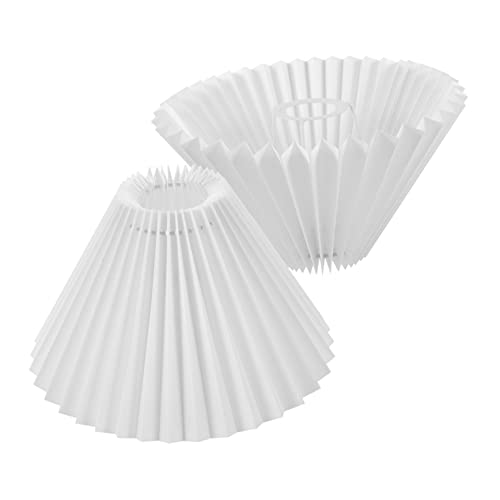 TOYANDONA 2 Stück Faltlampenschirme für Tischlampen Plissee Lampenschirme Weiß für Schlafzimmer Wohnzimmer und für Nachttisch und Stehlampen TOYANDONA 2 Stück Faltlampenschirme für Tischlampen Plissee Lampenschirme Weiß für Schlafzimmer Wohnzimmer und für Nachttisch und Stehlampen von TOYANDONA