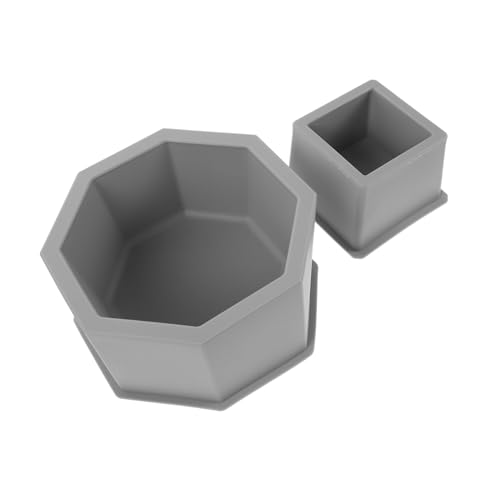 TOYANDONA 2 Stück Form Für Blumentöpfe Silikonzementformen Blumentopf Silikonform Saftige Topfform Kleiner Pflanzentopfform Gips -pflanzerform Vasenform Aus Kieselgel Hellgrau von TOYANDONA