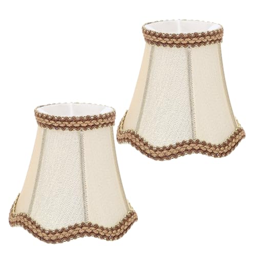 TOYANDONA 2 Stück Glockenlampenschirm: Ersatzlampenschirm aus gewelltem Stoff – Lampenschirm mit Clip-On-Glühbirne, Kandelaber-Lampenschirm für Nachttisch-Stehlampen TOYANDONA 2 Stück Glockenlampenschirm: Ersatzlampenschirm aus gewelltem Stoff – Lampenschirm mit Clip-On-Glühbirne, Kandelaber-Lampenschirm für Nachttisch-Stehlampen von TOYANDONA