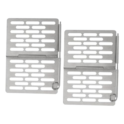 TOYANDONA 2 Stück Grill Gestell Tablett Holzkohle Roasting Rack bagettebackform kochplatte griddleplatte firin tepsisi Roasting pan fırın tepsisi Metallgitter Rostfreier Stahl Silver von TOYANDONA