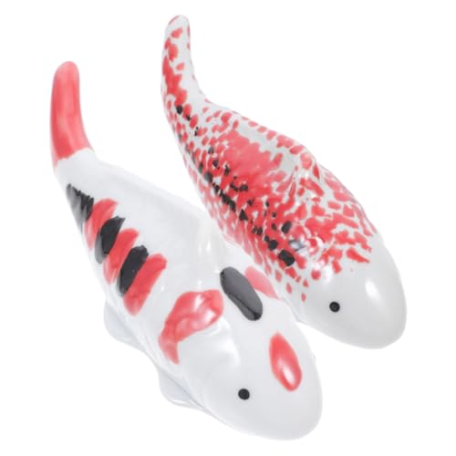 TOYANDONA 2 Stück Keramik Schwimmfische Naturnahe Koi Fisch Figur Aquarium Deko Teich Gartendekor Schwimmende Kunstfische Bpa-frei Schadstofffrei TOYANDONA 2 Stück Keramik Schwimmfische Naturnahe Koi Fisch Figur Aquarium Deko Teich Gartendekor Schwimmende Kunstfische Bpa-frei Schadstofffrei von TOYANDONA