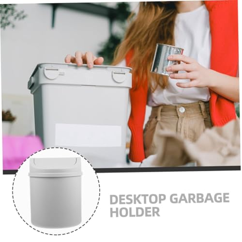 TOYANDONA 2 Stück Kleiner Tischabfalleimer mit Deckel Kompakter Desktop mülleimer aus Geruchsdichter Müllbehälter für Büro Wohnzimmer Schlafzimmer Praktischer Tischabfallbehälter von TOYANDONA