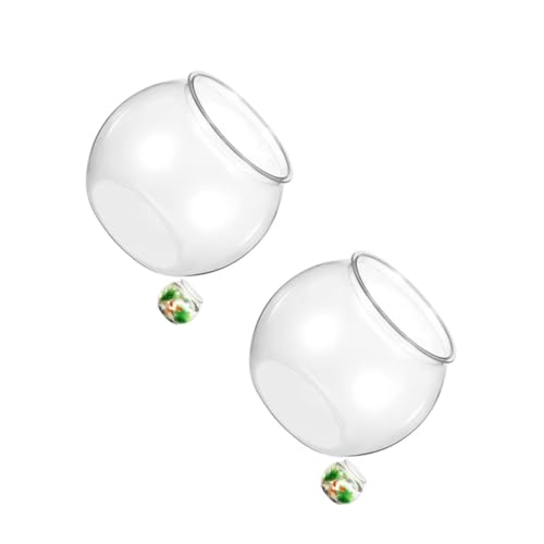 TOYANDONA 2 Stück Kleines Rundes Pet Fischglas Transparent Langlebig Klarer Desktop Aquarium Goldfischschale für Büro Dekoration und Einfache TOYANDONA 2 Stück Kleines Rundes Pet Fischglas Transparent Langlebig Klarer Desktop Aquarium Goldfischschale für Büro Dekoration und Einfache von TOYANDONA