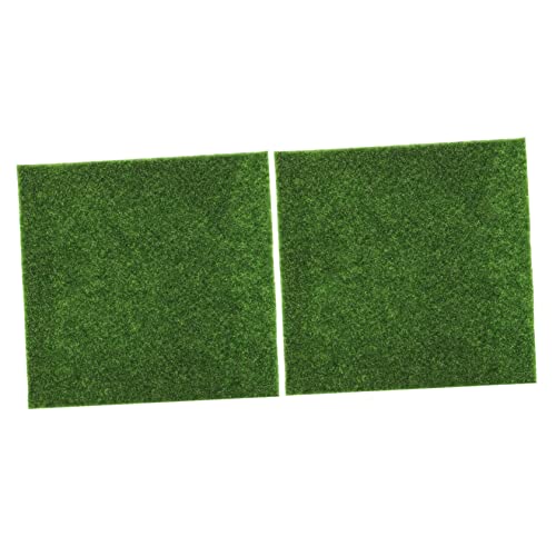 TOYANDONA 2 Stück Künstliches Gartengras Lebensecht PVC für Miniatur Dekorationen für DIY und Puppenhäuser von TOYANDONA