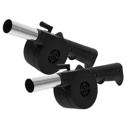 TOYANDONA 2 Stück Manueller Bbq Fächer Teiliges Grill Blower aus Langlebigem Kunststoff und Eisen Effektiver Luftförderer für Holzkohlegrill Praktisches Zubehör für Outdoor Grillen und von TOYANDONA