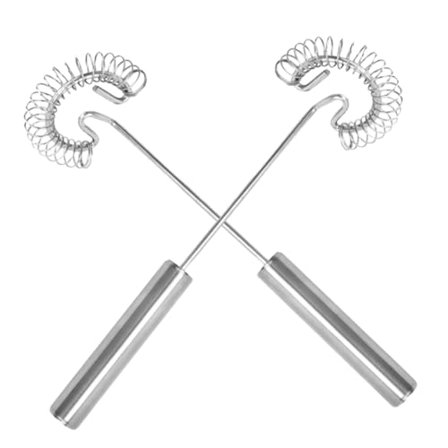 TOYANDONA 2 Stück Manueller Milchaufschäumer Edelstahl Eiermixer mit Ergonomischem Griff Schnelles Rühren Küchenhelfer für Heiße und Backen TOYANDONA 2 Stück Manueller Milchaufschäumer Edelstahl Eiermixer mit Ergonomischem Griff Schnelles Rühren Küchenhelfer für Heiße und Backen von TOYANDONA