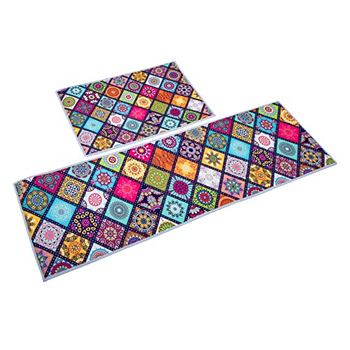 TOYANDONA 2 Stück Marokkanische Fußmatte Teiliges rutschfeste Eingangsmatte mit Geometrischem Design für Küche Bad und Wohnbereich TOYANDONA 2 Stück Marokkanische Fußmatte Teiliges rutschfeste Eingangsmatte mit Geometrischem Design für Küche Bad und Wohnbereich von TOYANDONA