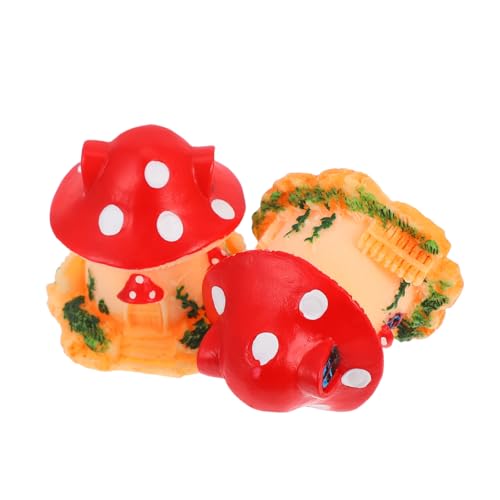 TOYANDONA 2 Stück Pilzhaus Deko für Reptilienbox Simulation Gartenfigur Natürliche Atmosphäre Kreative Terrarien Dekoration von TOYANDONA