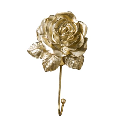 TOYANDONA 2 Stück Resin Design Wandhaken Wandmontage Handtuchhalter und Kleiderhaken aus Robustem Harz und Dekorativer Rosenhaken für Bad Wohnzimmer und Tür Goldfarben TOYANDONA 2 Stück Resin Design Wandhaken Wandmontage Handtuchhalter und Kleiderhaken aus Robustem Harz und Dekorativer Rosenhaken für Bad Wohnzimmer und Tür Goldfarben von TOYANDONA