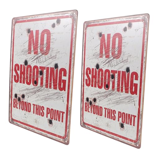TOYANDONA 2 Stück Retro Warnschild für Außenbereich Auffälliges Caution Schild Dekoratives Schild für Privaten Bereich Sicher und Langlebig von TOYANDONA