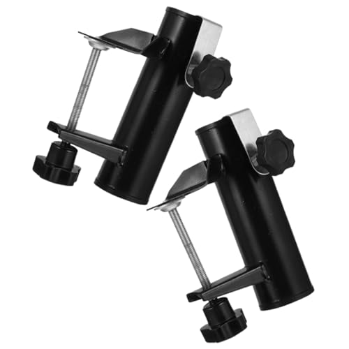 TOYANDONA 2 Stück Robuste Sonnenschirm Halterung mit Verstellbarem Clip für Camping Strand und Garten Wetterfest Stabiler Schirmständer für Terrassen und Balkone Schwarz TOYANDONA 2 Stück Robuste Sonnenschirm Halterung mit Verstellbarem Clip für Camping Strand und Garten Wetterfest Stabiler Schirmständer für Terrassen und Balkone Schwarz von TOYANDONA