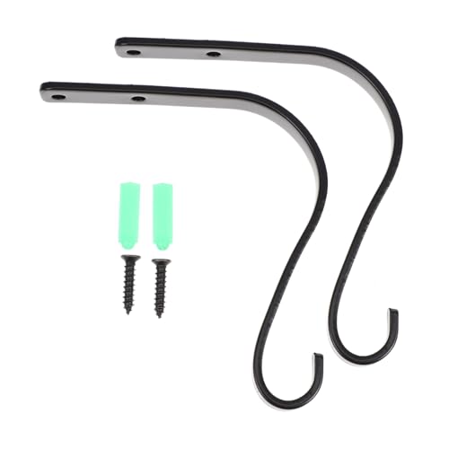 TOYANDONA 2 Stück Schwarze Eisen Pflanzenhalterung Robuste Wandhaken für Blumentöpfe Balkon Geländer Halterung Vielseitig für Hängende Blumenampeln Laternen und Dekorationen im Garten und TOYANDONA 2 Stück Schwarze Eisen Pflanzenhalterung Robuste Wandhaken für Blumentöpfe Balkon Geländer Halterung Vielseitig für Hängende Blumenampeln Laternen und Dekorationen im Garten und von TOYANDONA