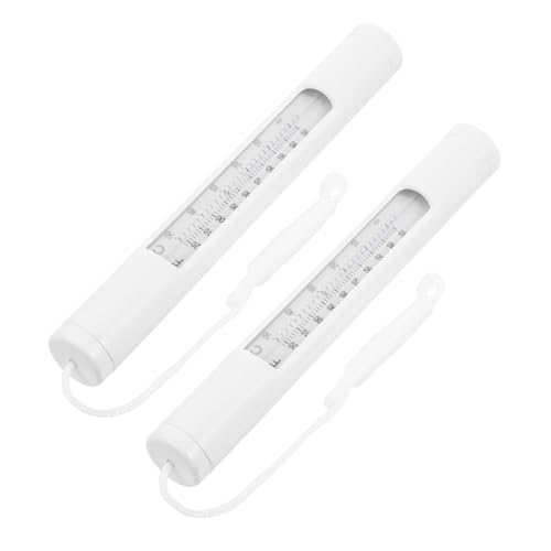 TOYANDONA 2 Stück Schwimmbadthermometer Whirlpoolthermometer Innenpoolthermometer Poolschwimmertemperaturanzeige Wasserthermometer Außenpoolthermometer Aquariumthermometer Pvc Weiß von TOYANDONA