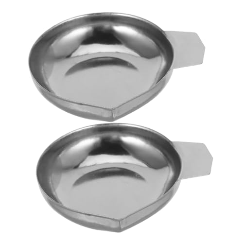 TOYANDONA 2 Stück Teiliges Edelstahl Waagschalen Mini Elektronische Schalen Wiederverwendbar Für Schmuck Lebensmittel Küchenwaage Präzise Kleine Waagschalen Mit Großer Kapazität von TOYANDONA