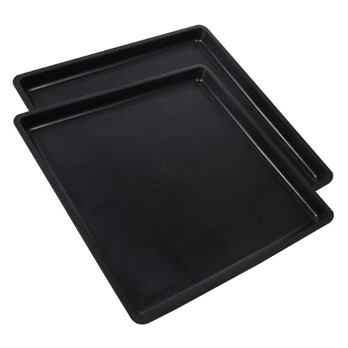 TOYANDONA 2 Stück Teiliges Haustier Käfig Toiletten Tablett aus Robustem Kunststoff Rutschfestes Katzentoiletten und Kaninchentoiletten Tablett für Hundekäfig Reinigung und Kleintier Wc von TOYANDONA