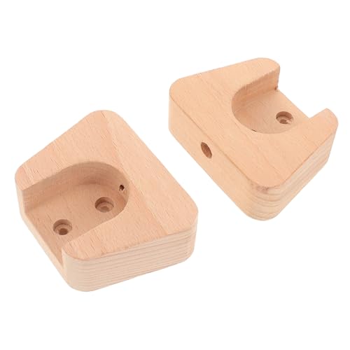 TOYANDONA 2 Stück Teiliges Holz Gardinenstangenhalterung Robuste Vorhang Kleiderschrankstangen Halterung Seitenmontage Installieren Vielseitig Einsetzbar für Vorhänge und Kleiderstangen von TOYANDONA