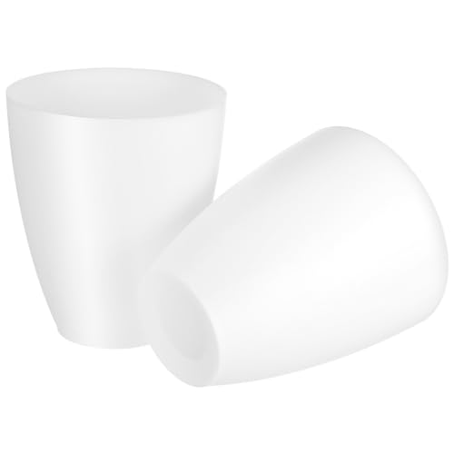 TOYANDONA 2 Stück Teiliges Kunststoff Lampenschirm für Tischlampe Dekorativer Lampenschirm mit Mittlerem Weiß Lichtstreuend Modern für Wohn Schlafzimmerbeleuchtung von TOYANDONA