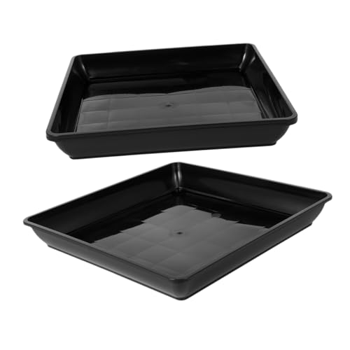 TOYANDONA 2stücke Quadratische Untersetzer Für Pflanzen Gartentablett Untersetzer Für Pflanztöpfe Abtropfschale Für Pflanztöpfe Wasserauffangschale Für Topfpflanzen Bonsai-tablett von TOYANDONA