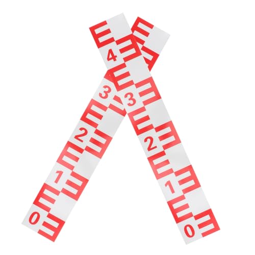 TOYANDONA 2 Stück Teiliges Selbstklebendes Aluminium wasserstandsmessgerät Reflektierend Korrosionsbeständig für Pool Wassertanks Genaue Messskala Langlebig und Wasserfest von TOYANDONA