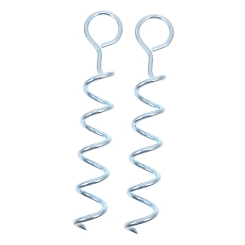TOYANDONA 2 Stück Teiliges Spiral Erddübel für Hunde und Trampoline Langlebige Bodenanker für Camping Outdoor Wandern Stabiles Fixierzubehör für Zelt und Haustier im Garten von TOYANDONA