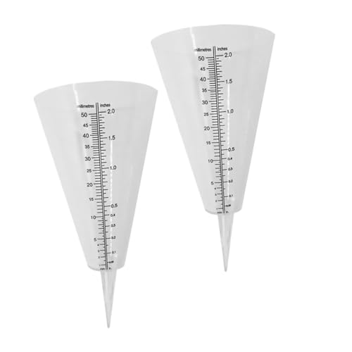 TOYANDONA 2 Stück Teiliges Transparenter mit Doppel Wetterfester Niederschlagsmesser für Garten und Landwirtschaft Einfach Ablesbarer Messbecher für Regenmenge Einstecken Erdreich von TOYANDONA