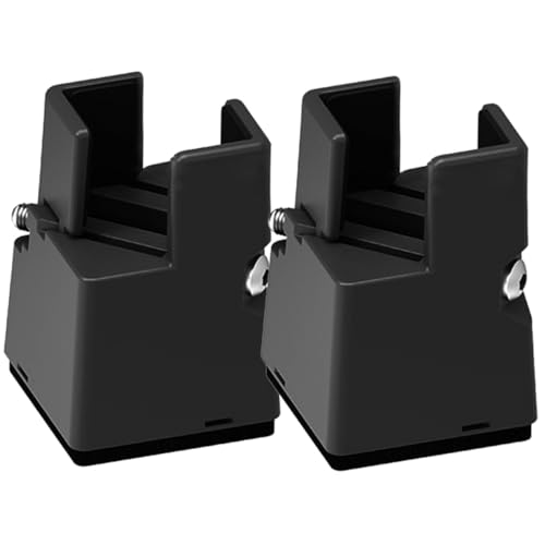 TOYANDONA 2 Stück Verstellbare Möbel betterhöhung Höhe Schwarz Belastbar für Tisch Stuhlbeine Geeignet rutschfest Kratzschützend Geräuscharm Vielseitig Einsetzbar von TOYANDONA