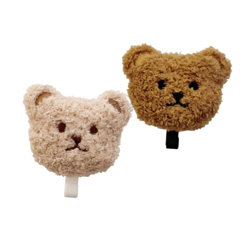 TOYANDONA 2 Stück Wandhaken Plüschbär Selbstklebend Ohne Bohren Tür Wandmontage Schlüssel Handtuchhalter Für Schlafzimmer Küche Bad von TOYANDONA