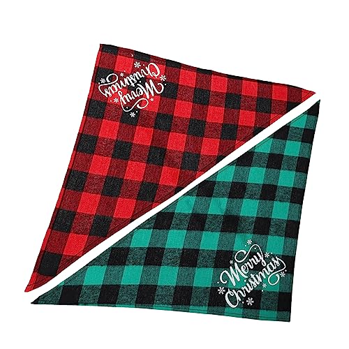 TOYANDONA 2 Stück Weihnachts Hundeschals Plaid Dreieckstücher für Haustiere Atmungsaktive und Bequeme Baumwollschals für Hunde Weihnachtsdekoration und Schutz vor Sabbern TOYANDONA 2 Stück Weihnachts Hundeschals Plaid Dreieckstücher für Haustiere Atmungsaktive und Bequeme Baumwollschals für Hunde Weihnachtsdekoration und Schutz vor Sabbern von TOYANDONA
