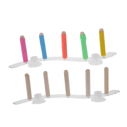 TOYANDONA 2 Stücke Teiliges Vogel-sitzstangen Stabilem Saugnapf Tragbare Holz-vogelleiter Geeignet für Papageien Sittiche Cockatiels rutschfeste Halterung für Fenster Bad Auto und TOYANDONA 2 Stücke Teiliges Vogel-sitzstangen Stabilem Saugnapf Tragbare Holz-vogelleiter Geeignet für Papageien Sittiche Cockatiels rutschfeste Halterung für Fenster Bad Auto und von TOYANDONA