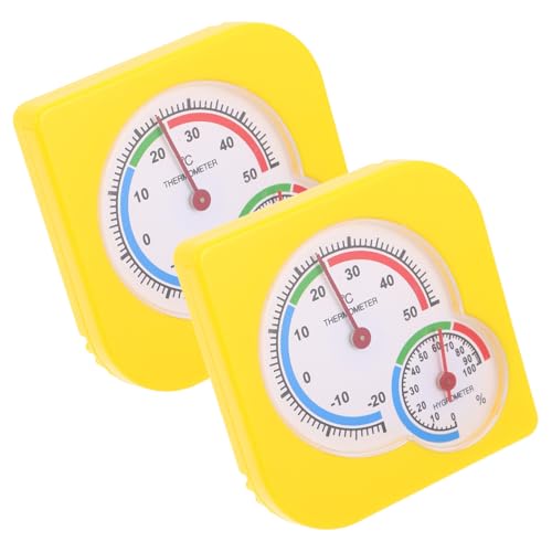 TOYANDONA 2 Teiliges Hygrometer Thermometer Tragbar und Wand- Tischmontierbar Präziser Innenraum Temperatur Feuchtigkeitsmesser für Wohnzimmer Kühlschrank und Gewächshaus Leicht von TOYANDONA