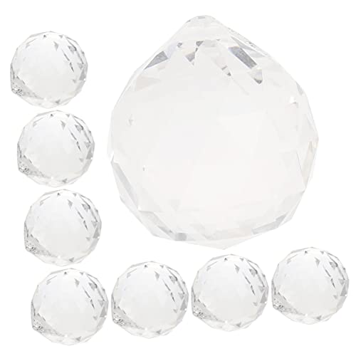 TOYANDONA 20 Stück Kristallkugeln Beleuchtungszubehör Kronleuchter Kristalle Hängekristalle Zum Basteln Prismen Kronleuchter Deckenfänger Ornament Hochzeitsdekor Transparenter von TOYANDONA