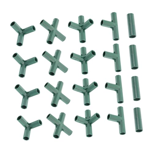 TOYANDONA 20 Stück Teiliges Gewächshaus verbindungsset Rohrverbinder Gartenrahmen Eckverbinder Flexibel Langlebig Wiederverwendbar für Pflanzenstütze und Gartengeräte von TOYANDONA
