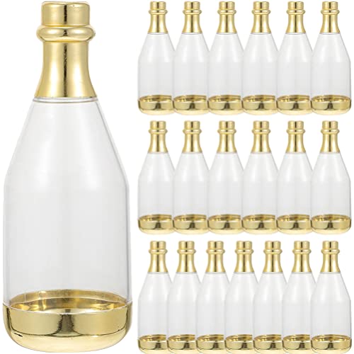 TOYANDONA 20 Stücke Champagner Flasche Behälter Süßigkeiten Flasche Kunststoff DIY Favor Süßigkeiten Gläser Party Favor Behälter Für Babyparty Brautparty Hochzeit Geburtstagsfeier von TOYANDONA