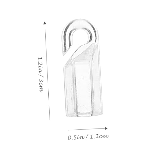 TOYANDONA 24 Stück Teiliges Transparente PVC Gardinenhaken für Jalousienstangen Langlebige Wandtipphaken für Vertikale Vorhänge Einfache Installation Wiederverwendbar Kompatibel mit von TOYANDONA