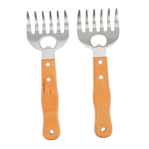TOYANDONA 2Stücke Bbq Fleischhandhabungsklauen Pulled Pork Krallen mit Flaschenöffner für Grill und Picknick zum Zerkleinern von Hähnchen Rindfleisch von TOYANDONA