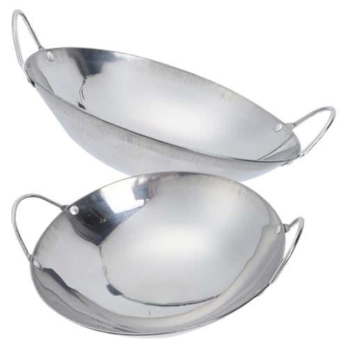 TOYANDONA 2Stücke Wok Pfanne Teilig Antihaft Kochtopf mit Doppelgriff für Induktionsherde Hochtemperaturbeständig für Meeresfrüchte und Heiße Töpfe TOYANDONA 2Stücke Wok Pfanne Teilig Antihaft Kochtopf mit Doppelgriff für Induktionsherde Hochtemperaturbeständig für Meeresfrüchte und Heiße Töpfe von TOYANDONA