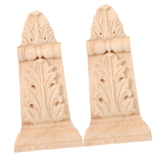 TOYANDONA 2stücke Holzschnitzapplikationen Für Türen Und Möbel Unbemalter Holzfertigungsrahmen Holzschnitzdekor Für Schränke Und Fenster Europäischer Stil Feine Verarbeitung Langlebig von TOYANDONA