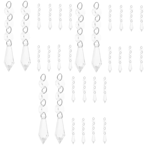 TOYANDONA 3 Sätze Kristall Aufhänger Für Deckenlampen Hochzeitsdekoration Transparent Partys Und Wohnraumdekoration 10 Stück * 3 von TOYANDONA