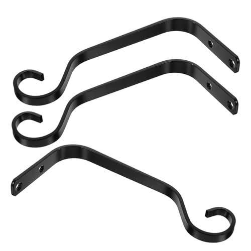 TOYANDONA 3 Sätze Wandmontierte Pflanzenhaken Eisen Dekorative Blumenampel Halterung für Garten und Balkon und Langlebig für Blumentöpfe und Windspiele von TOYANDONA