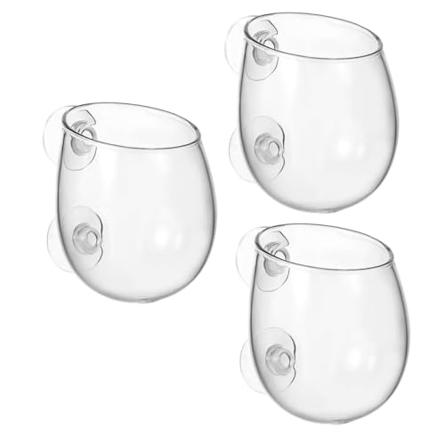 TOYANDONA 3 Stück Aquarium Pflanzenhalter aus Transparentem Glas mit Saugnapf Hängender Pflanzenhalter für Süß und Salzwassertanks Einfach zu Montierender Wasserpflanzen Topf zur von TOYANDONA