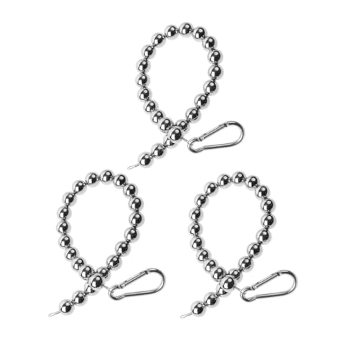 TOYANDONA 3 Stück Fahnenmast Befestigungsperlen Fahnenmast Perlen Halterung Perlenring Clip Halterung Für Mit Clips Silber Edelstahl von TOYANDONA