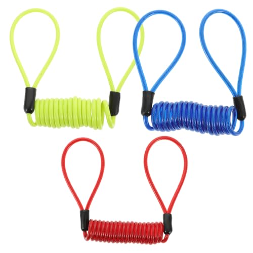 TOYANDONA 3 Stück Fahrrad Disc Lock Reminder Kabel Stahlseil mit Kunststoffummantelung Rot Gelb Blau für Scheibenbremsen Sicherheitszubehör für Radfahrer Motorräder Roller TOYANDONA 3 Stück Fahrrad Disc Lock Reminder Kabel Stahlseil mit Kunststoffummantelung Rot Gelb Blau für Scheibenbremsen Sicherheitszubehör für Radfahrer Motorräder Roller von TOYANDONA