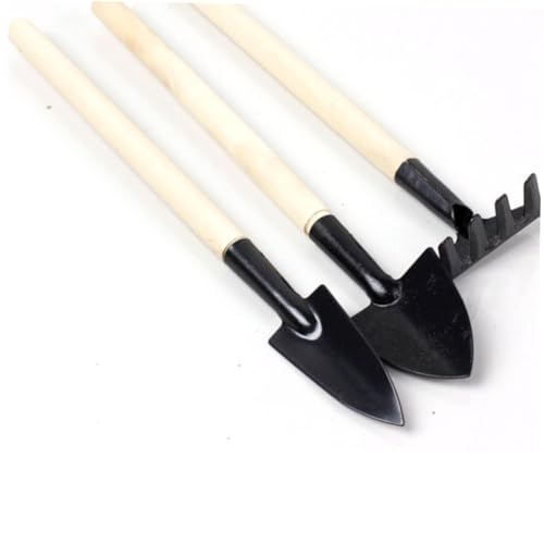 TOYANDONA 3 Stück Mini Gartenwerkzeug Set Teilig Kleine Gartenschaufel Rechen mit Holzgriff Leichtes Kompaktes Pflanzwerkzeug für Gartenarbeit und Langlebiges Eisen Schwarz Handlich TOYANDONA 3 Stück Mini Gartenwerkzeug Set Teilig Kleine Gartenschaufel Rechen mit Holzgriff Leichtes Kompaktes Pflanzwerkzeug für Gartenarbeit und Langlebiges Eisen Schwarz Handlich von TOYANDONA