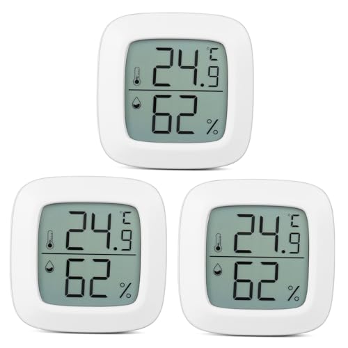 TOYANDONA 3 Stück Mini Hygrometer Digital für Innenraum Temperatur Luftfeuchtigkeitsmesser Klein Tragbar Präzise Messung für Auto Zuhause Büro Garage und Gewächshaus TOYANDONA 3 Stück Mini Hygrometer Digital für Innenraum Temperatur Luftfeuchtigkeitsmesser Klein Tragbar Präzise Messung für Auto Zuhause Büro Garage und Gewächshaus von TOYANDONA
