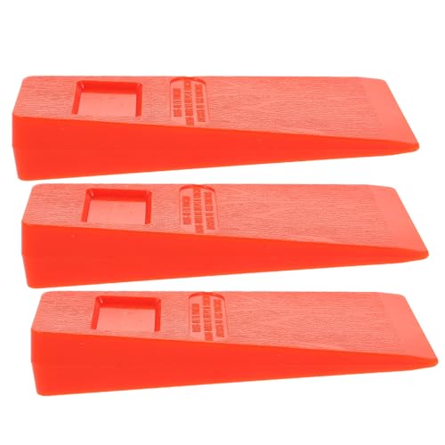 TOYANDONA 3 Stück Teiliges Baumfällkeile mit Spikes Orange Leicht Robust Sicherer Halt Beim Fällen von Bäumen Widerstandsfähig gegen Verformung Schont Kettensäge für Garten und von TOYANDONA