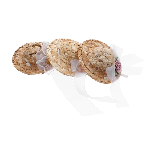 TOYANDONA 3 Stück Teiliges Mini Sombrero für Kleine Haustiere Süße Handgewebte Hüte für Hamster Hühner Papageien und Vögel Weiche Bequeme Party-hüte für Geburtstage Feiertage und Festliche von TOYANDONA