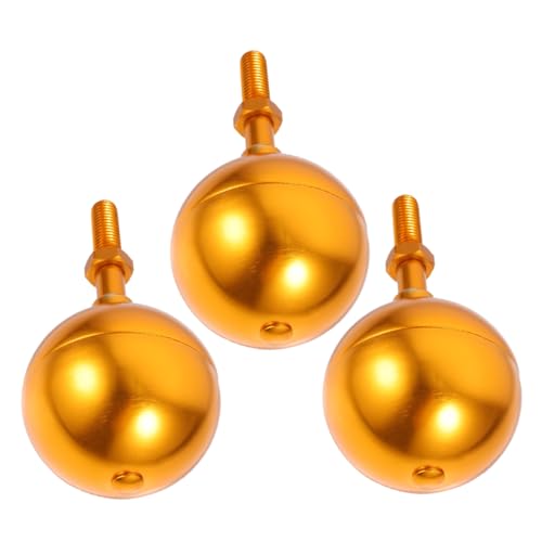 TOYANDONA 3 Stück Teiliges Outdoor Flagpole Ball Topper Wetterfester Aluminiumlegierung Fahnenmast Kugelaufsatz Rostfrei Einfache Stabile Passform Langlebig für Behörden Gewerbeflächen von TOYANDONA