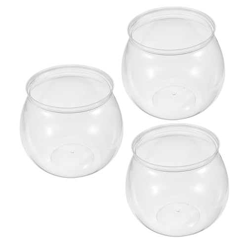 TOYANDONA 3 Stück Transparentes Kunststoff Fischbecken Kleines Aquarium für Goldfische und Reptilien Bruchsicheres Design für Schreibtisch und Wohnzimmer Dekoration TOYANDONA 3 Stück Transparentes Kunststoff Fischbecken Kleines Aquarium für Goldfische und Reptilien Bruchsicheres Design für Schreibtisch und Wohnzimmer Dekoration von TOYANDONA