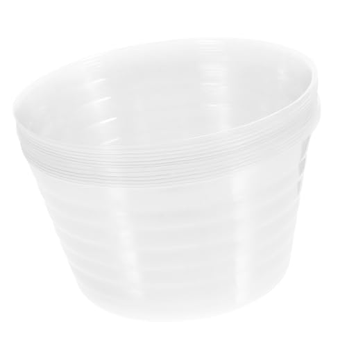 TOYANDONA 30 Stück Wasserdichtes Blumenkapsel Blumentöpfe aus Kunststoff Pflanzgefäß Blumentopfbasis Tropffänger Tablett Pflanzerunter Untertasse Pflanzer Wasserschale Transparent von TOYANDONA