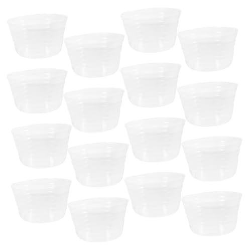 TOYANDONA 30 Stück Wasserdichtes Blumenkapsel Untertasse Abtropfschale Pflanzetaucer Tablett Blumentopfbasis aus Kunststoff Untersetzer für Blumentöpfe aus Kunststoff Transparent von TOYANDONA